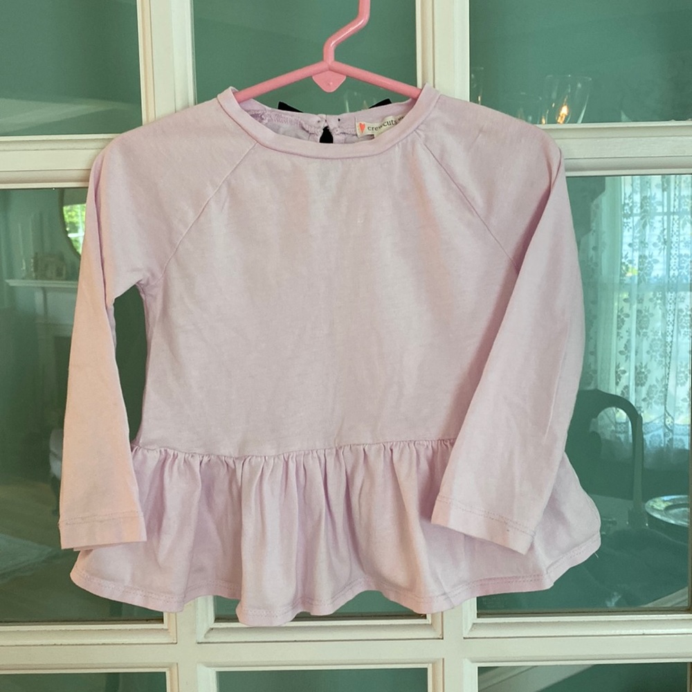 Crewcuts pink toddler Peplum top